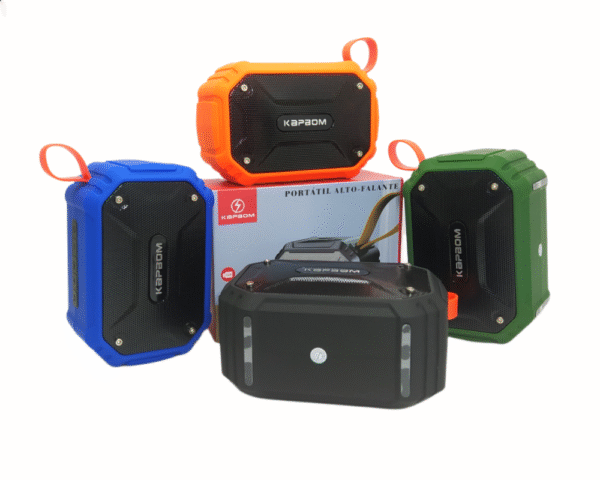 Caixa de Som Speaker Bluetooth 7W Portátil Prova d´Água P2 e USB Kapbom KA-8508 (***DISPONÍVEL SOMENTE PRETO)