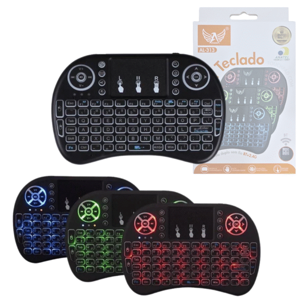 Mini Teclado LED Bluetooth Wireless Receptor USB Altomex AL-313