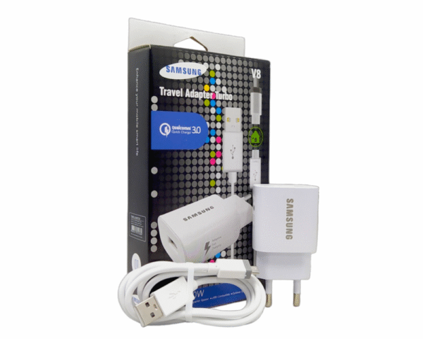 Carregador Completo 30W Cabo Móvel V8 Samsung CAR-680P-V8