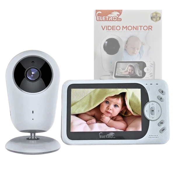 Babá Eletrônica Câmera Portátil Com Monitor Vídeo Colorido Baby Eletromex EL-1808